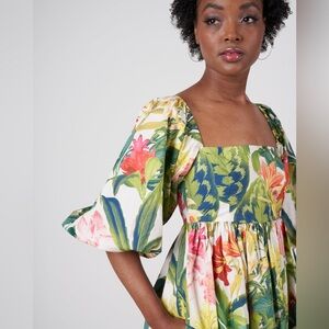 Cara Cara Sip Sip Mini Dress Size Small Rainforest Ivory